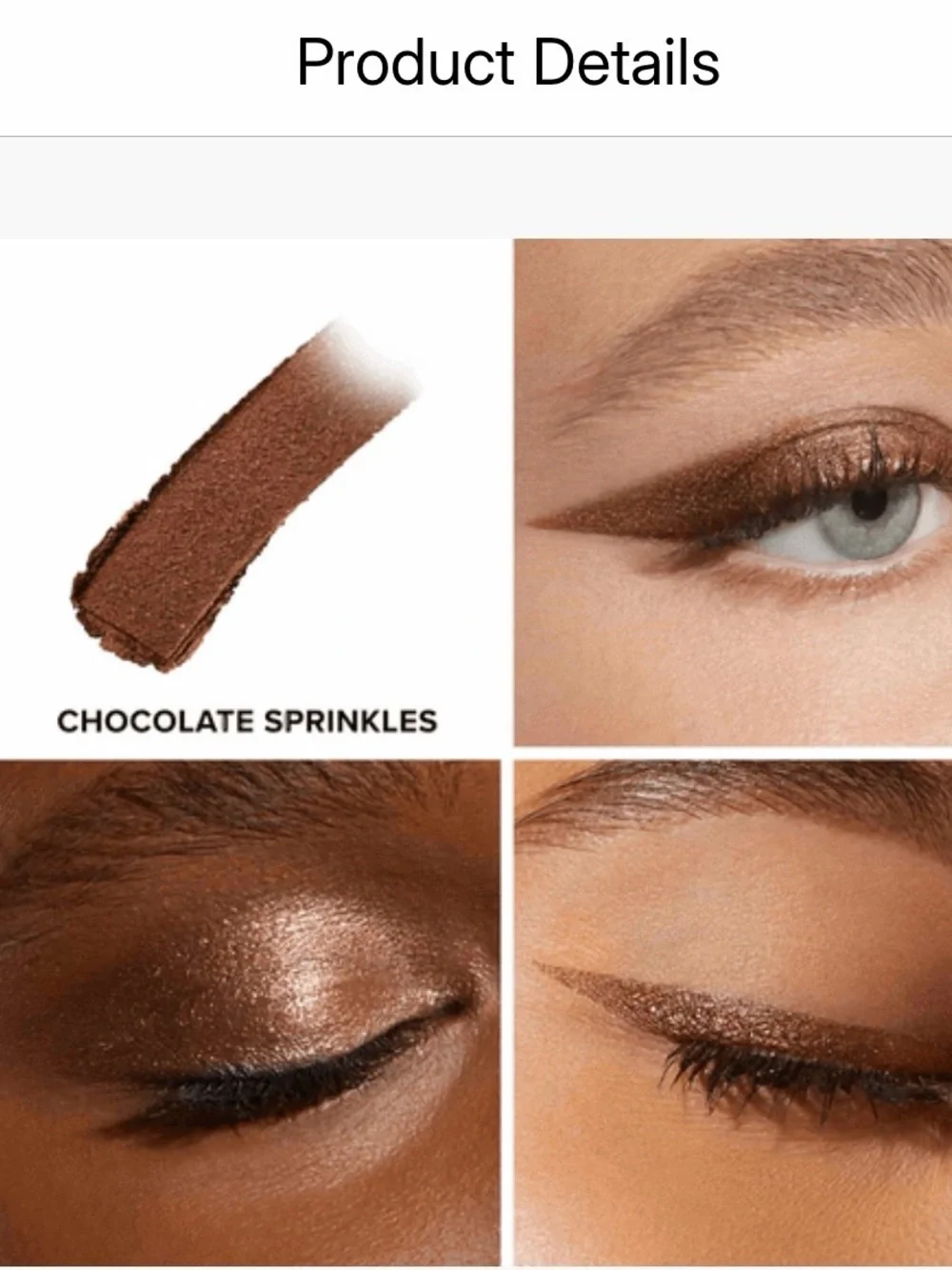 Too Faced Quickie Queen Eye Shadow Stick — Chocolate Sprinkles (Brown)